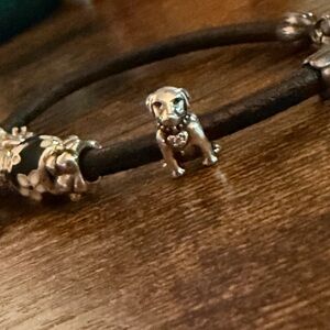 Pandora Labrador Charm with CZ collar